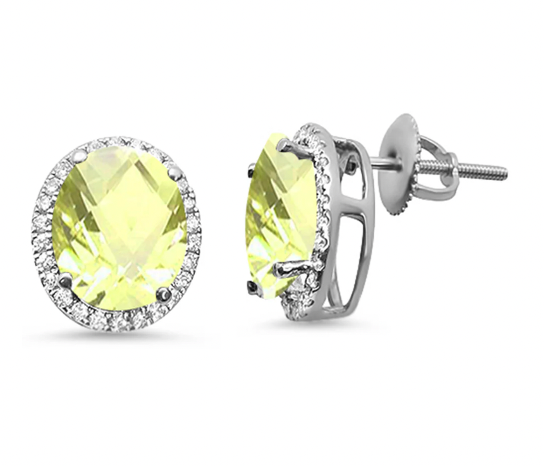Aretes Diamantes Limón