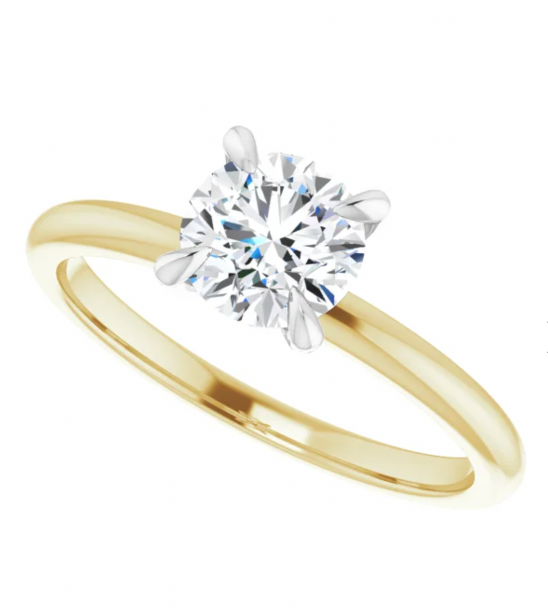 Anillo Solitario Banda Delgada