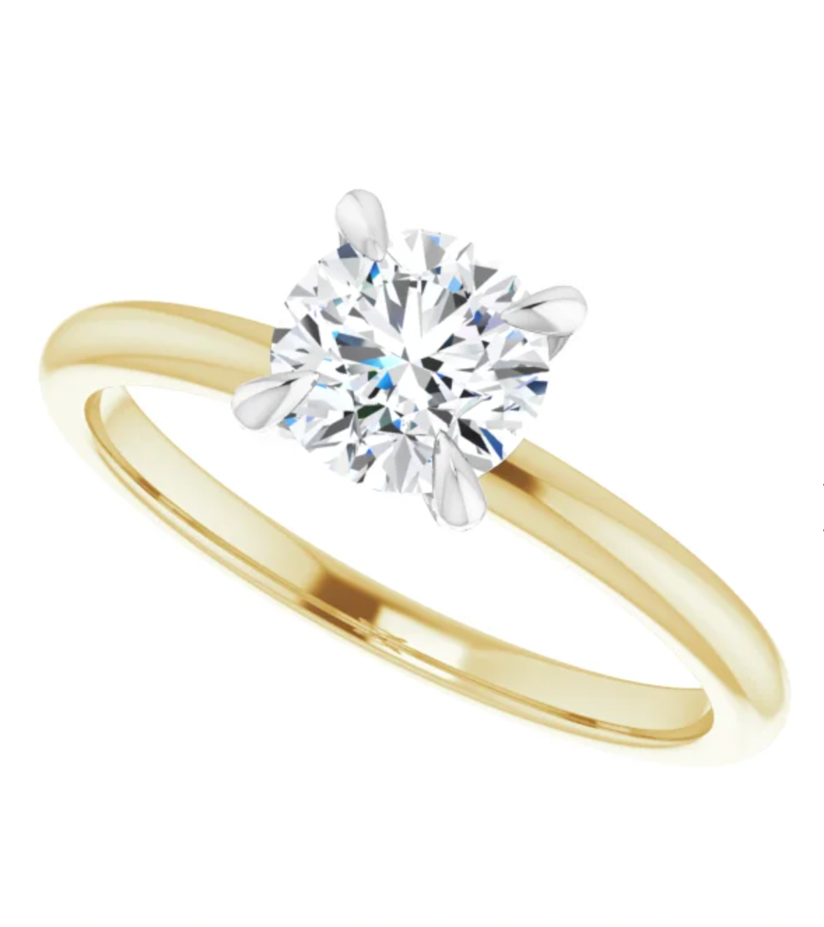 Anillo Solitario Banda Delgada