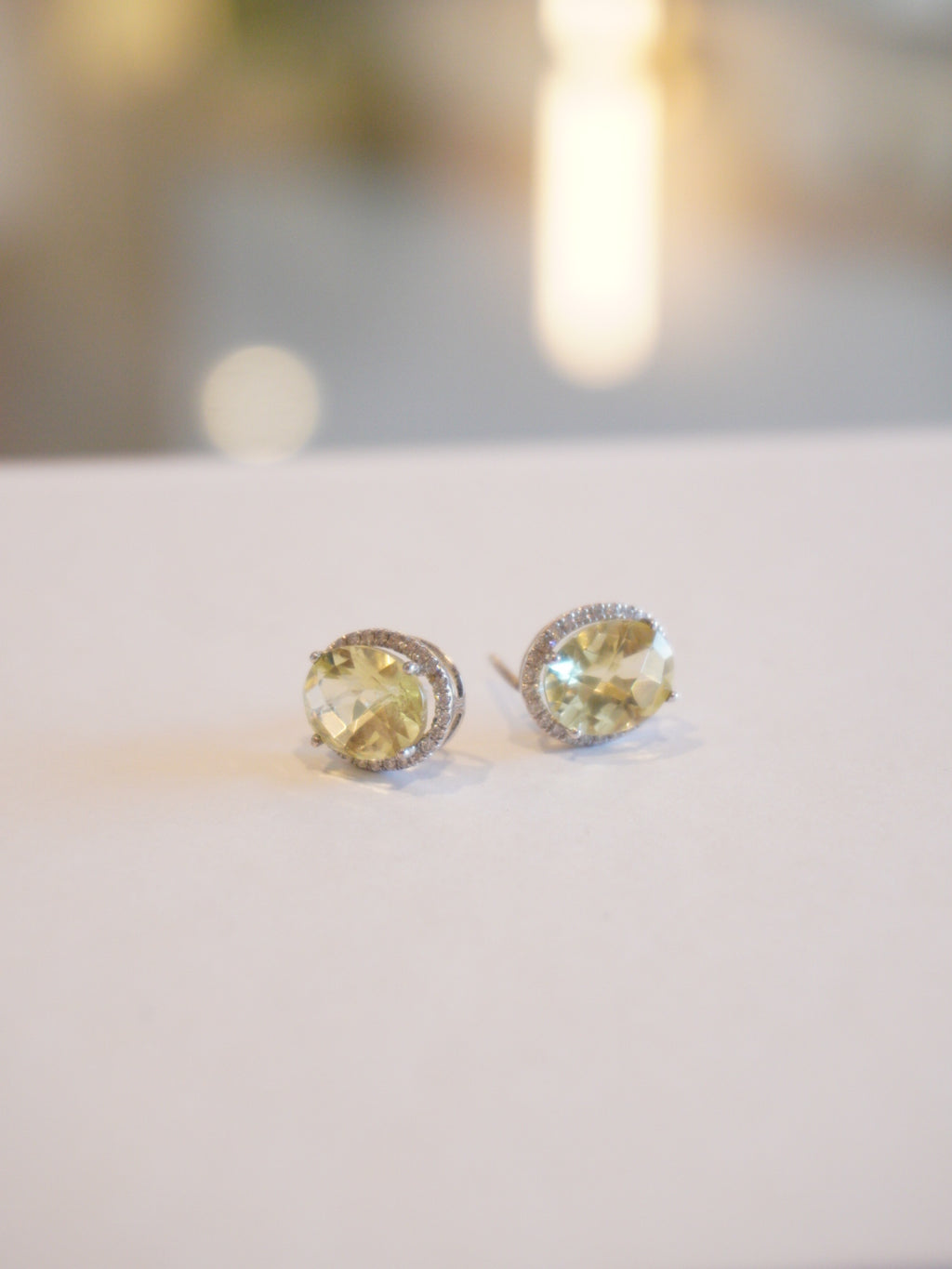 Aretes Diamantes Limón