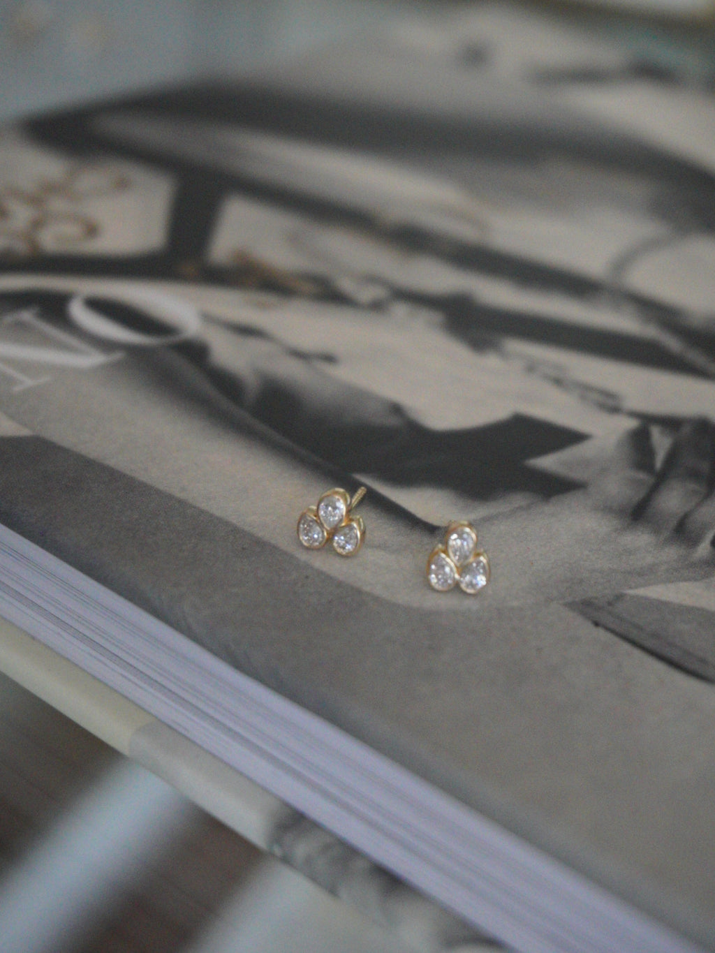 Aretes 3 diamantes