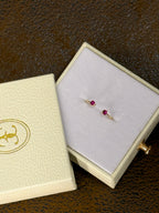 Anillo abierto zirconia recto