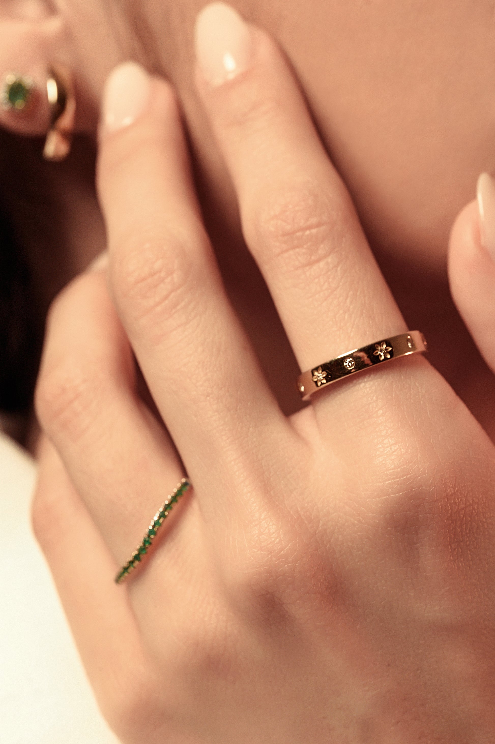 Anillo bisel 14k