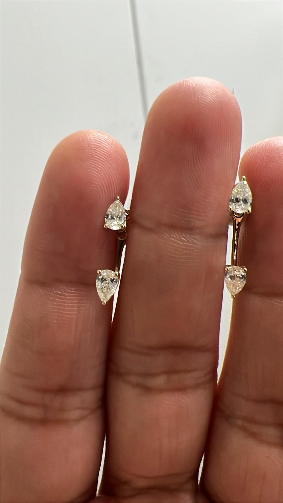 Double Pear Diamond Studs