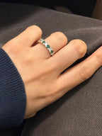 Anillo media churumbela verde