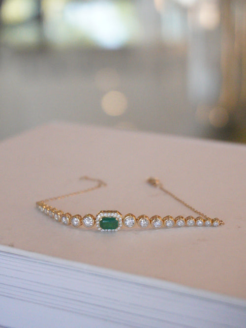 Bracelet Esmeralda y Diamantes