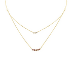 Collar diamantes y rubies