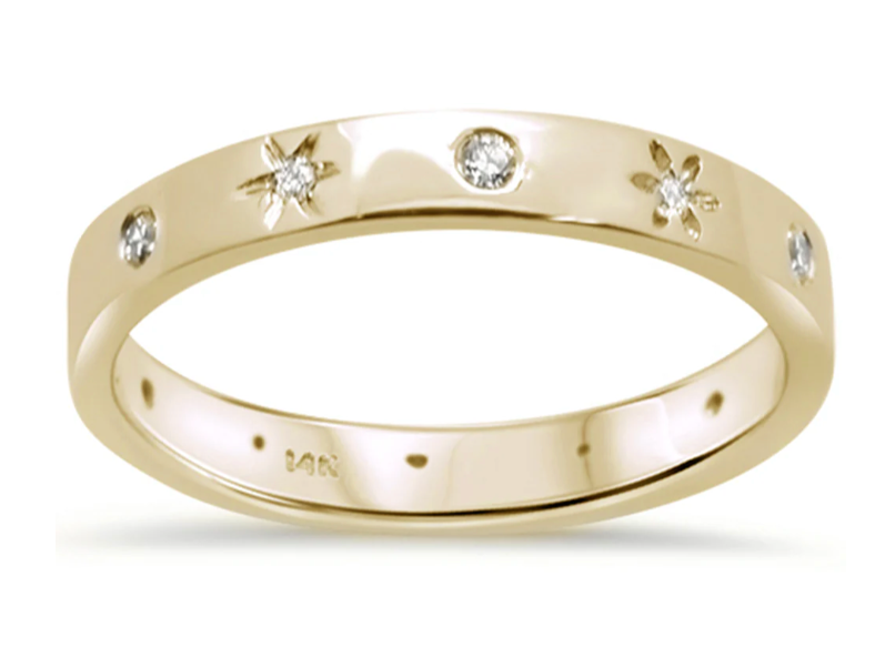 Anillo bisel 14k
