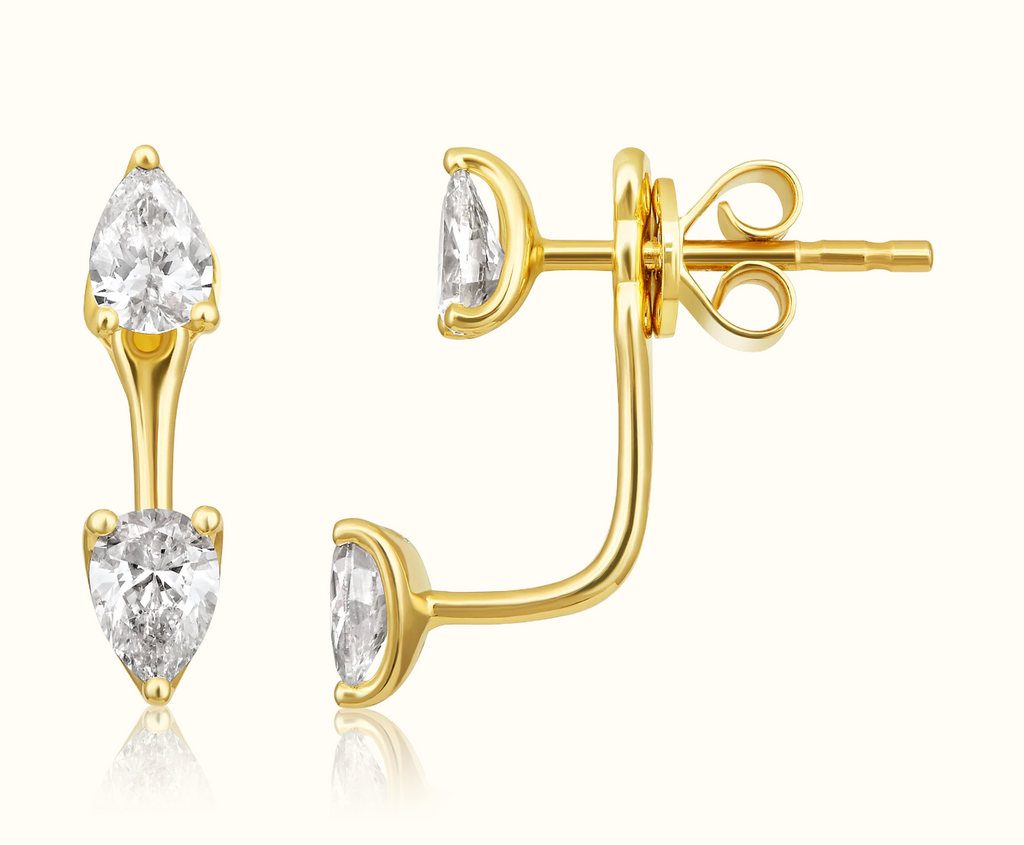 Double Pear Diamond Studs