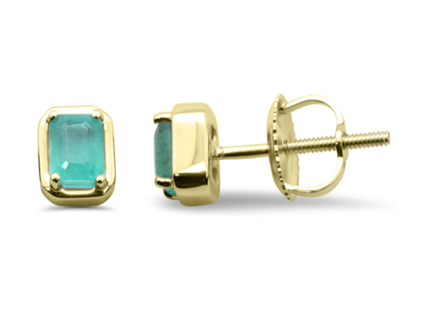 Studs Esmeraldas en Bisel