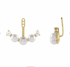 Earjackets Diamantes y Perlas