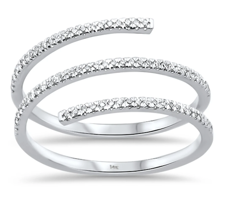 Anillo envolvente de diamantes