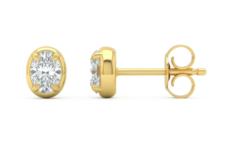 Oval Bezel Studs