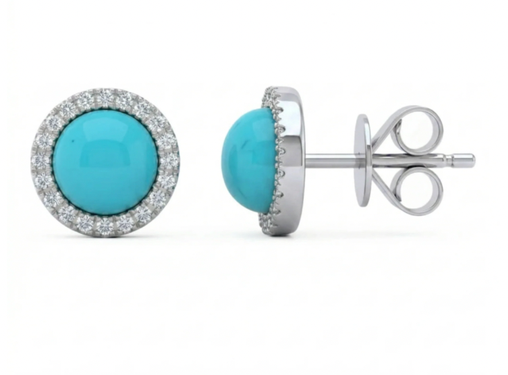 Aura Turquoise Studs