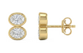 Studs 2 diamantes con bisel