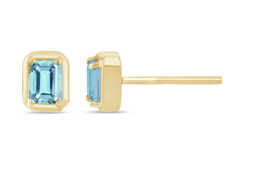 Studs Aguamarinas