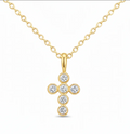 Cruz diamantes en bisel