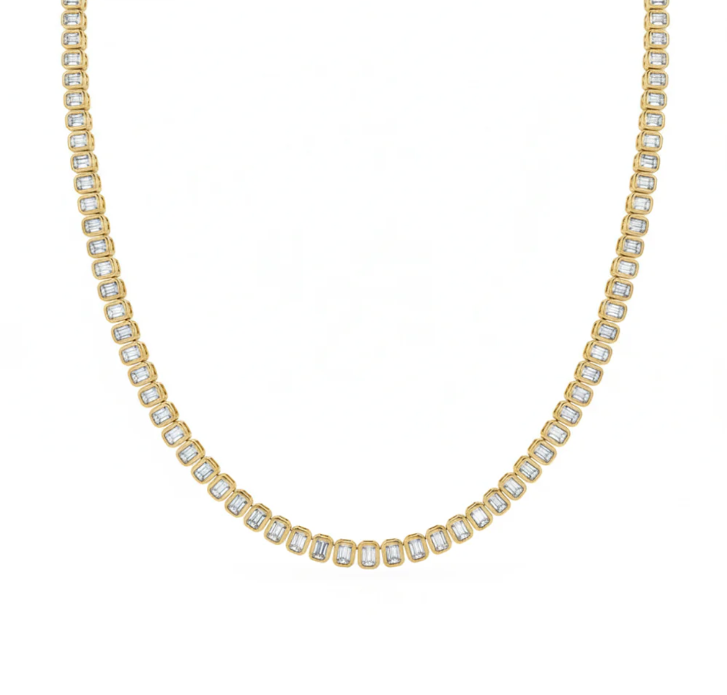 Collar de Diamantes Corte Esmeralda