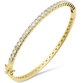 Bangle de Diamantes Corte Esmeralda