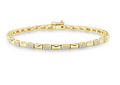 Pulsera de diamantes y oro 14k
