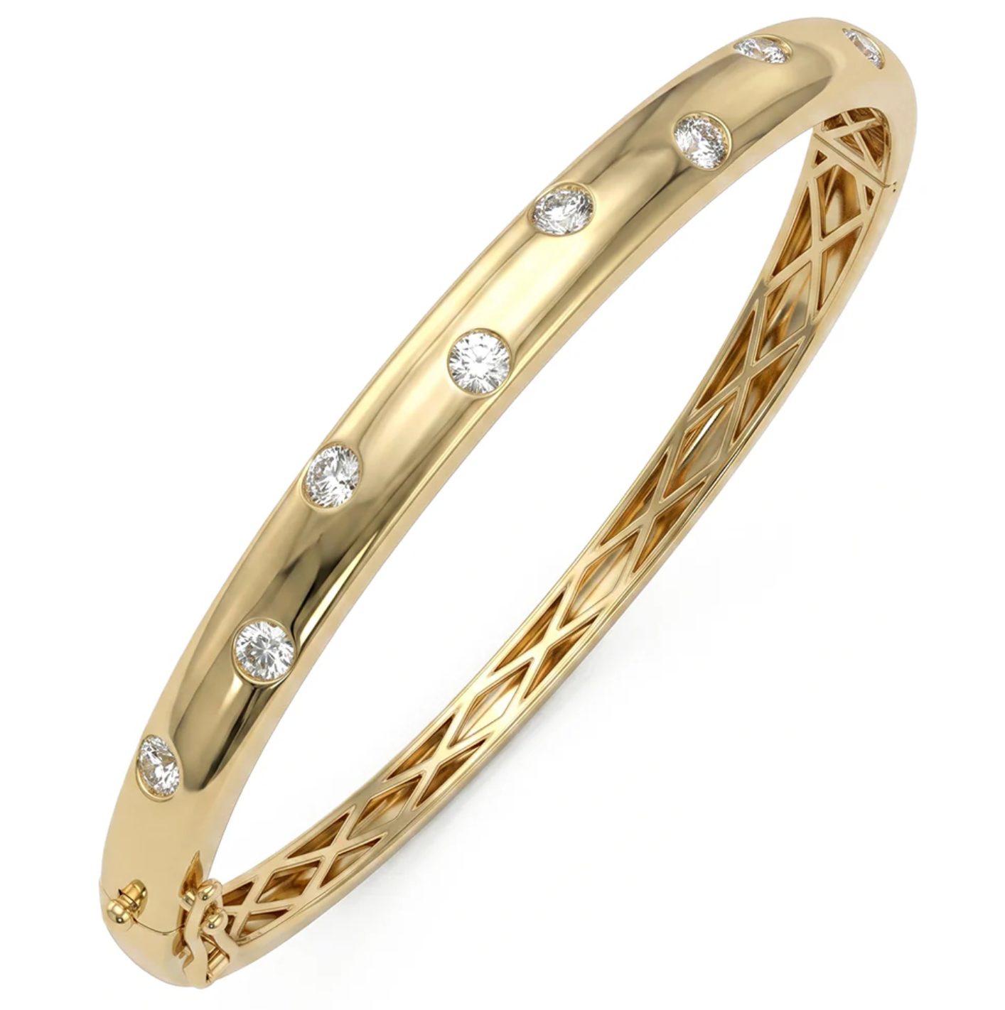Pulsera Rígida de Diamantes
