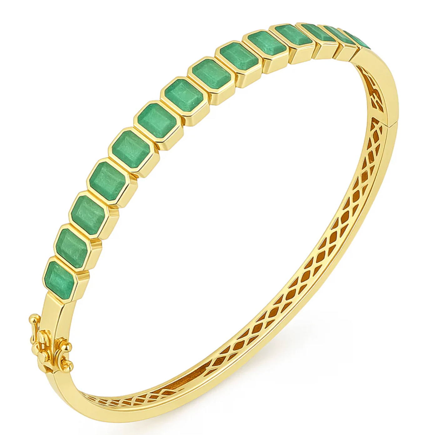 Bangle de Esmeraldas en Bisel