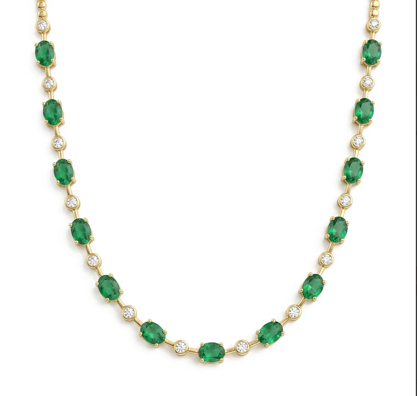 Collar de Diamantes y Esmeraldas