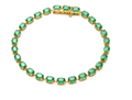 Pulsera Tennis de Esmeraldas Corte Oval