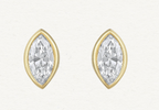 Bezel Marquise Diamond Studs