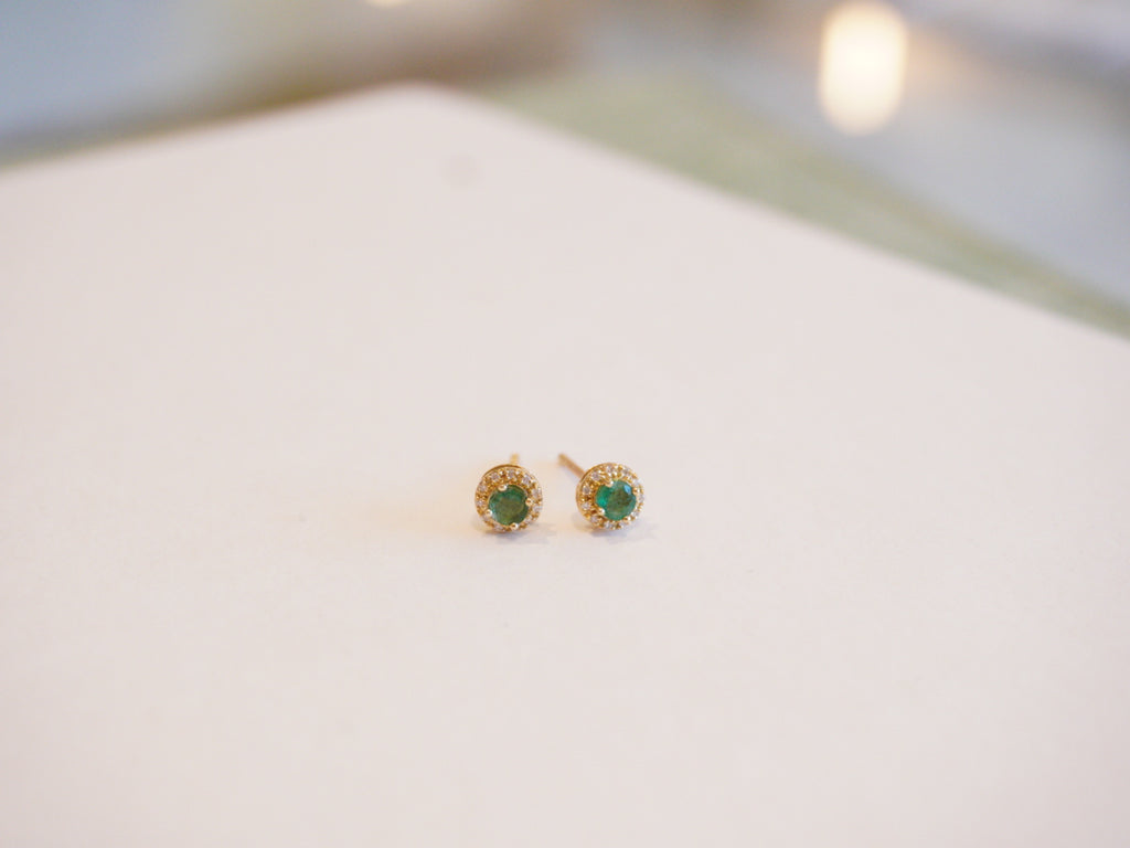 Aria Emerald Studs
