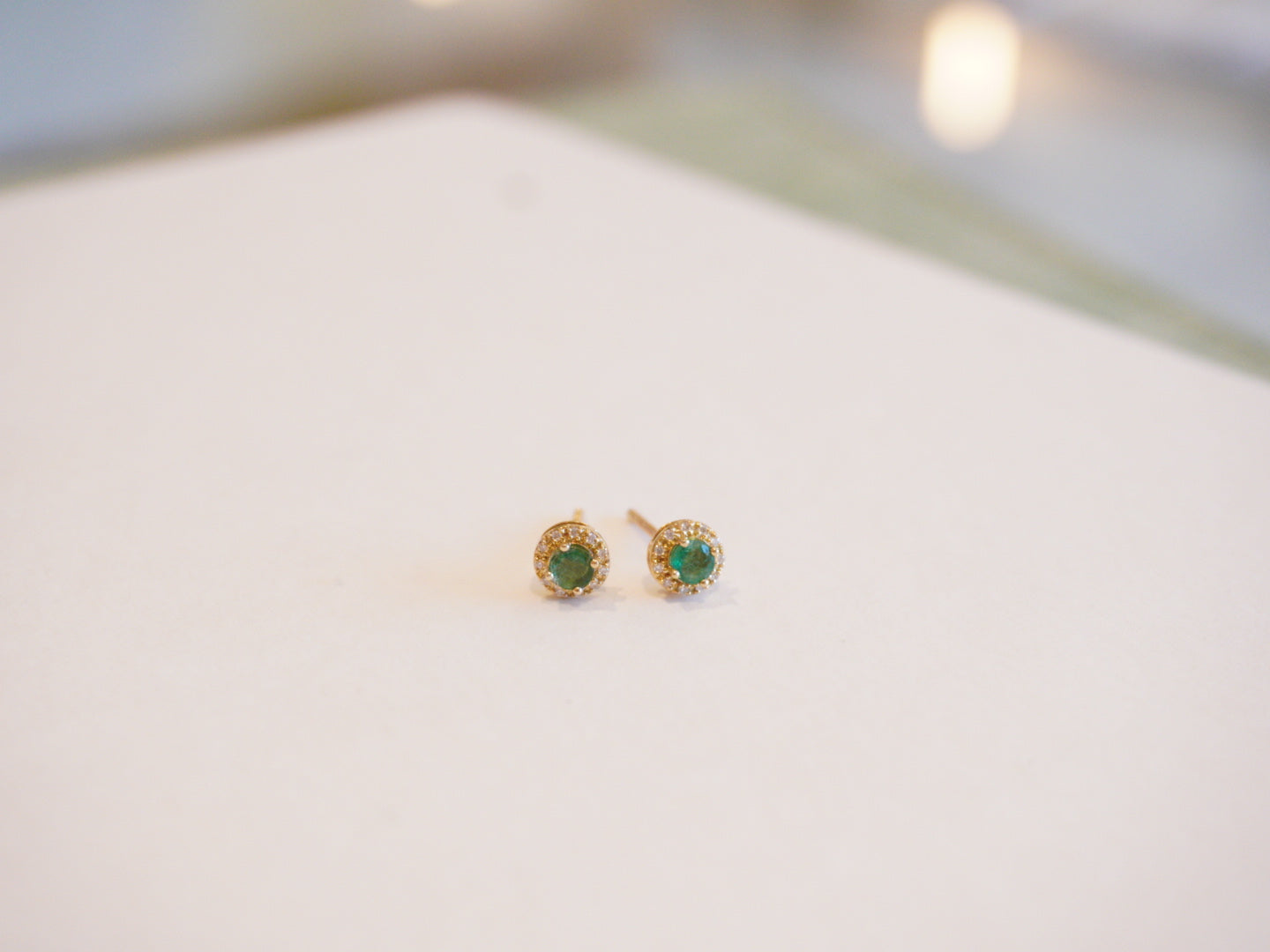 Aria Emerald Studs