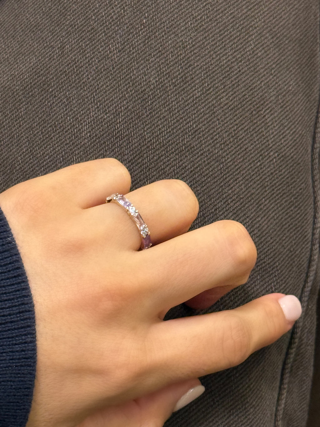 Anillo media churumbela lila