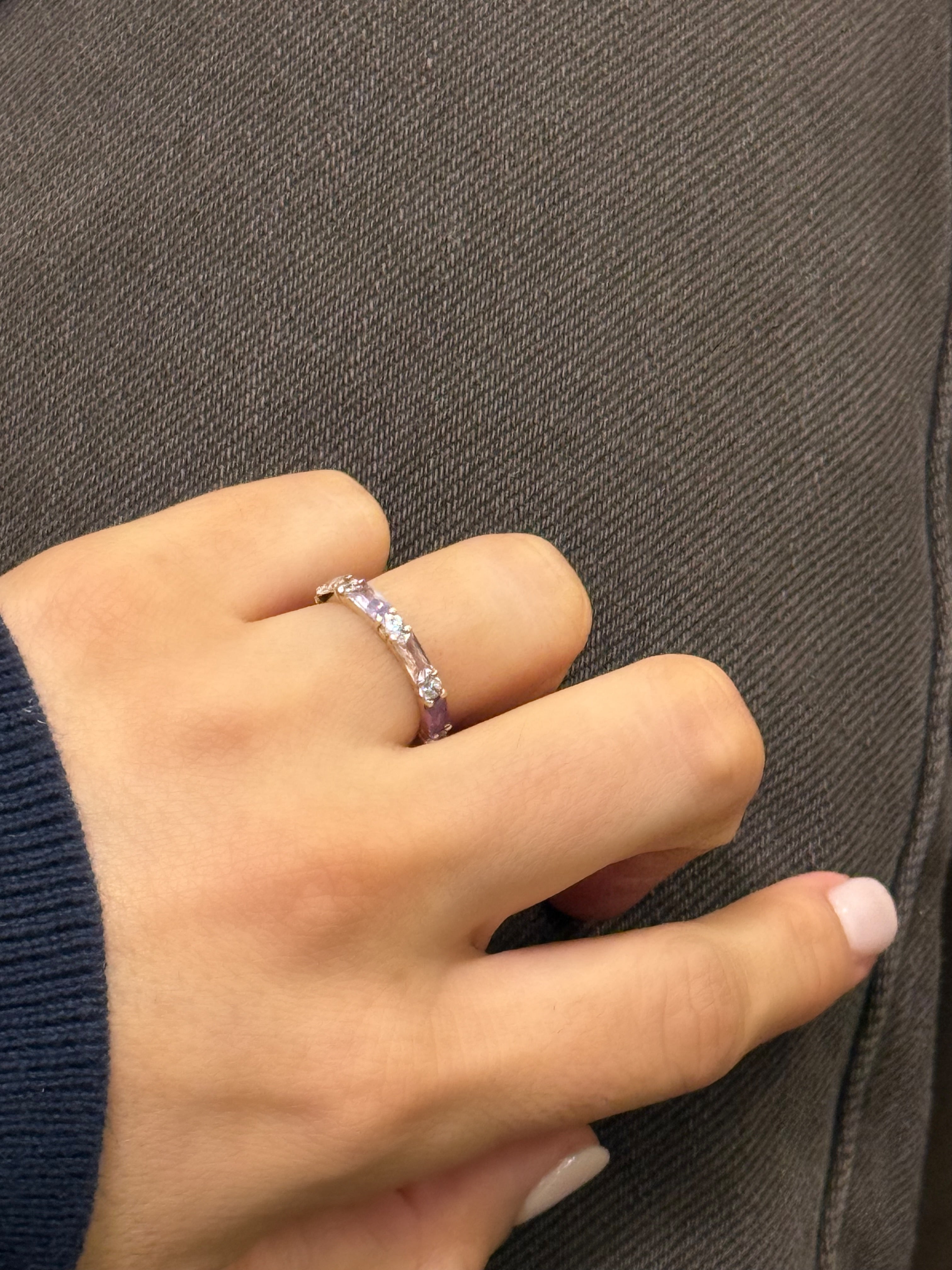 Anillo media churumbela lila
