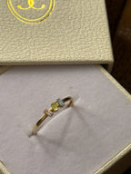 Anillo zirconias tricolor