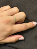Anillo zirconias tricolor
