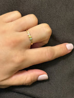 Anillo zirconias tricolor