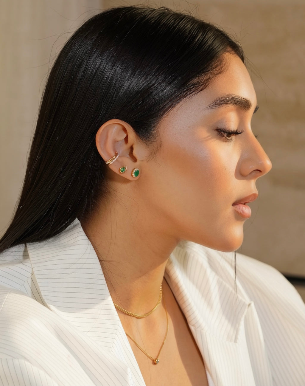 Lía Emerald Studs