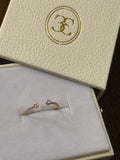 Anillo abierto zirconia bisel