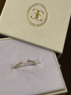 Anillo abierto zirconia bisel