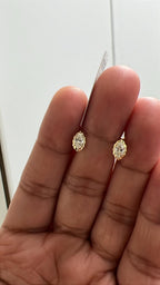 Scalloped Marquise Studs