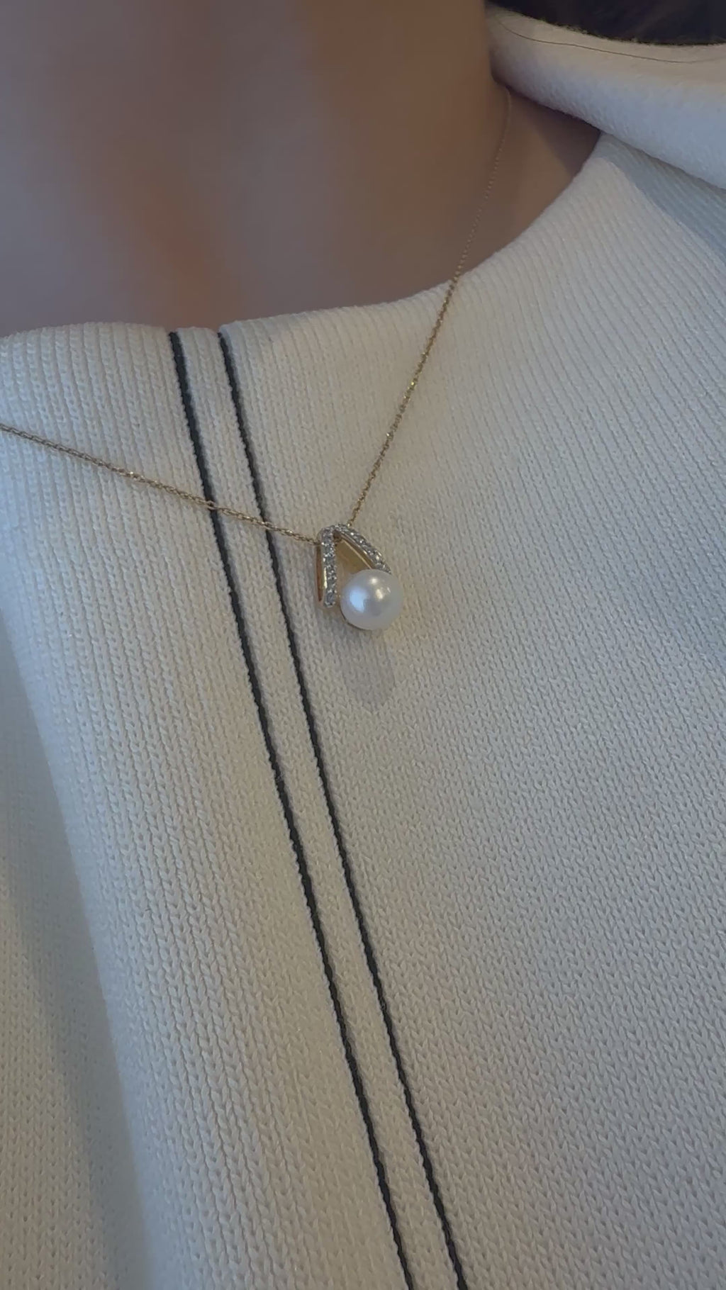 Collar Perla y Diamante