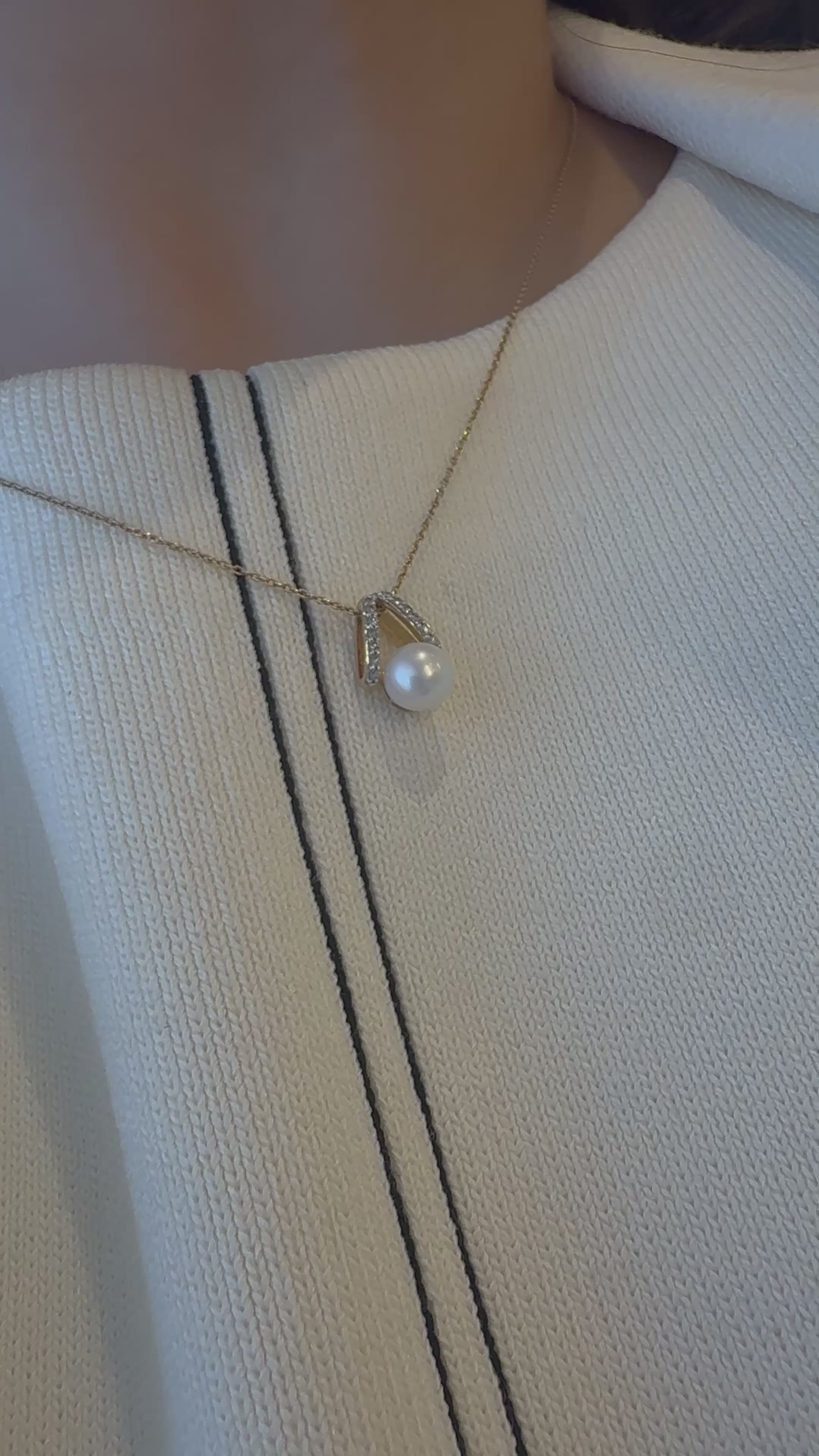 Collar Perla y Diamante