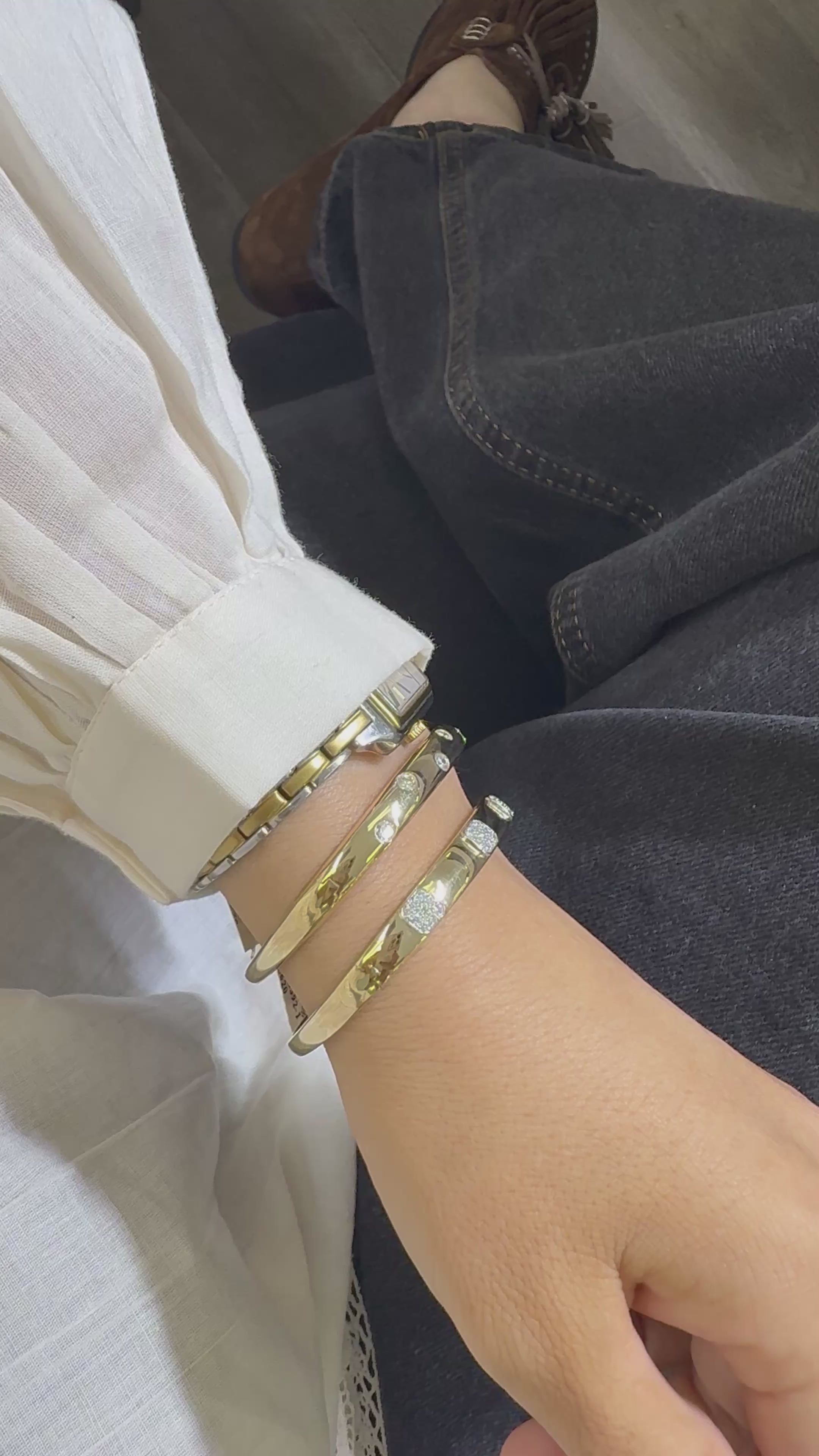 Pulsera Rígida de Diamantes