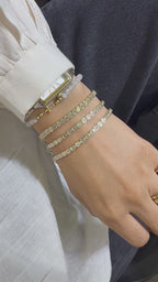 Pulsera de Diamantes Corte Esmeralda