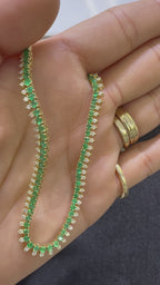 Collar Tennis con Gotas diamantes