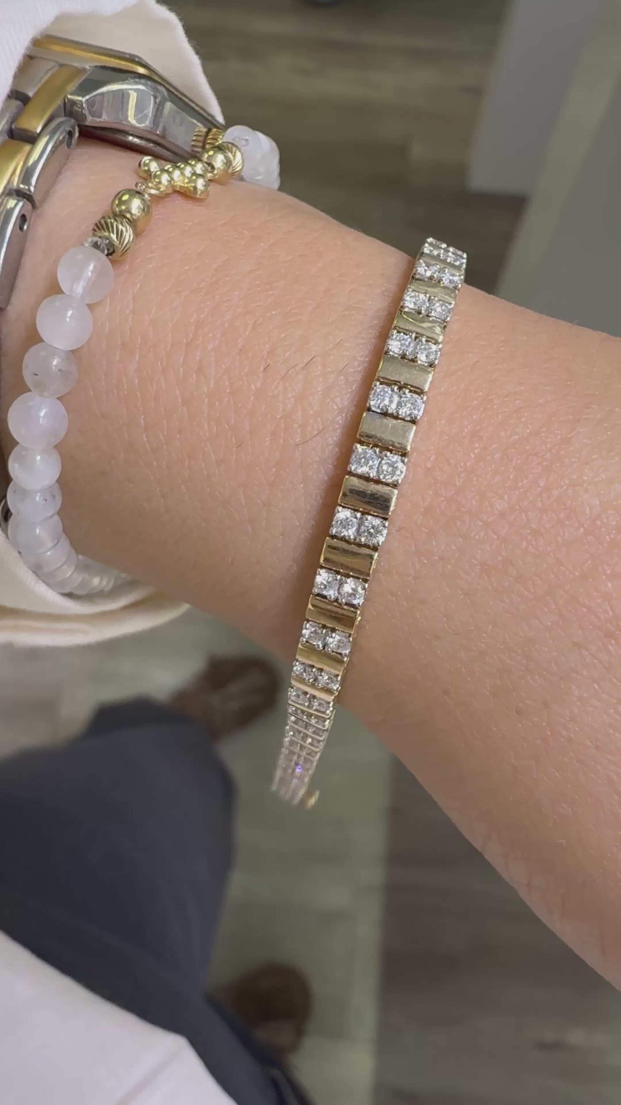 Pulsera de Diamantes y Oro