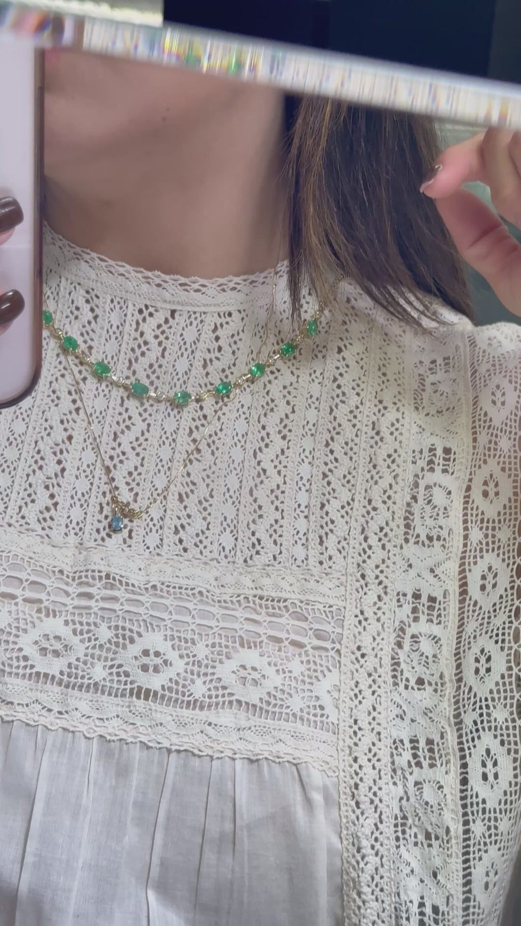 Collar de Diamantes y Esmeraldas